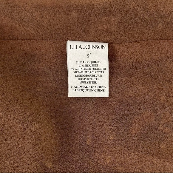 Ulla Johnson Mini Silk Long-Sleeve Ruffle Cecily Floral Dress - Picture 6 of 6